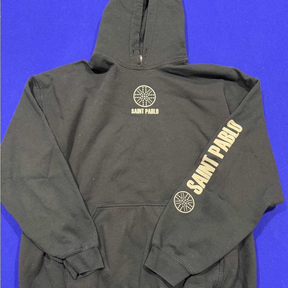 Black Kanye West concert hoodie from Saint Pablo tour